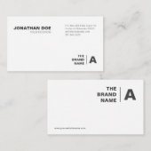 Minimalistisch, weiß, einfach, Beruflich, Boho, Visitenkarte (Vorne/Hinten)