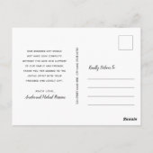 Minimalistisch | weiß | Foto Wedding Vielen Dank Postkarte (Rückseite)