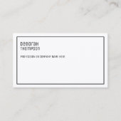 minimalistisch, weiß und beruflich visitenkarte (Vorderseite)