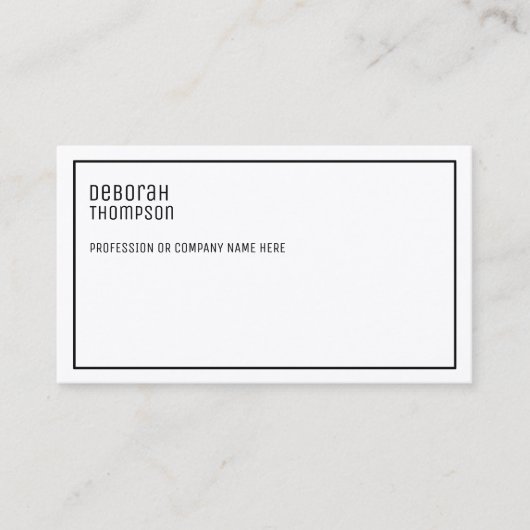 minimalistisch, weiß und beruflich visitenkarte (Vorderseite)