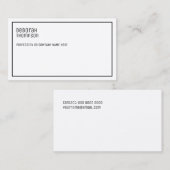 minimalistisch, weiß und beruflich visitenkarte (Vorne/Hinten)