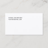 minimalistisch, weiß und beruflich visitenkarte (Rückseite)