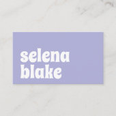 Minimalistisch weiß und lila | Moderner QR-Code Visitenkarte (Vorderseite)