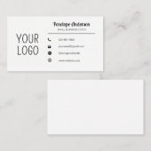 Minimalistisch Weiß und Schwarz Visitenkarte (Vorne/Hinten)