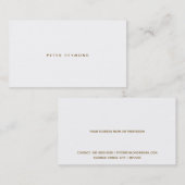 minimalistisch weiß visitenkarte (Vorne/Hinten)