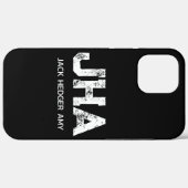 MINIMALISTISCH WEIßES DREIBUCHSTABIGES MONOGRAMM N Case-Mate iPhone HÜLLE (Rückseite (Horizontal))