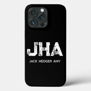MINIMALISTISCH WEIßES DREIBUCHSTABIGES MONOGRAMM N Case-Mate iPhone HÜLLE