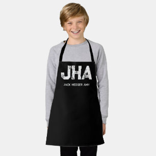 MINIMALISTISCH WEIßES DREIBUCHSTABIGES MONOGRAMM N SCHÜRZE
