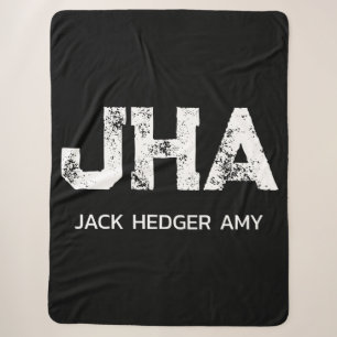 MINIMALISTISCH WEIßES DREIBUCHSTABIGES MONOGRAMM N SHERPADECKE