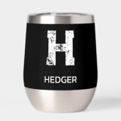 MINIMALISTISCH WEIßES EIN-BUCHSTABEN-MONOGRAMM NAM (Rückseite)