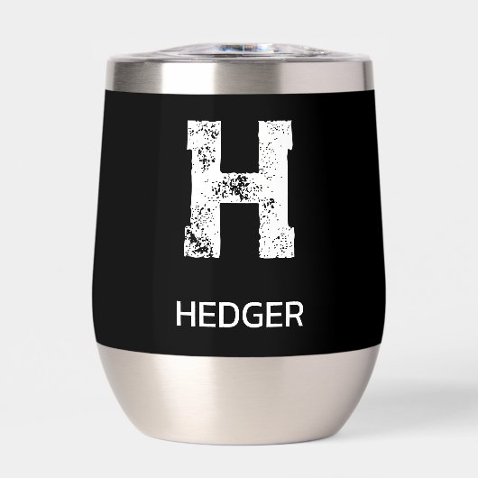 MINIMALISTISCH WEIßES EIN-BUCHSTABEN-MONOGRAMM NAM (Vorderseite)