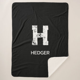 MINIMALISTISCH WEIßES EIN-BUCHSTABEN-MONOGRAMM NAM SHERPADECKE