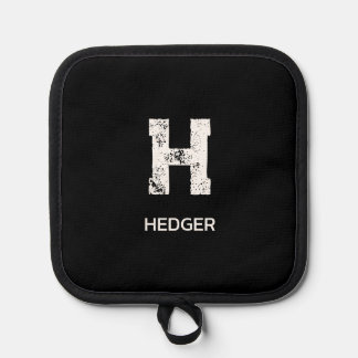 MINIMALISTISCH WEIßES EIN-BUCHSTABEN-MONOGRAMM NAM TOPFLAPPEN