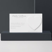 minimalistisch weißes Herz Visitenkarte