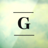 Minimalistisch-weißes Monogramm Fensteraufkleber (Blatt 3)