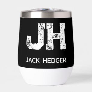 MINIMALISTISCH WEIßES ZWEI-BUCHSTABEN-MONOGRAMM NA