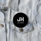 MINIMALISTISCH WEIßES ZWEI-BUCHSTABEN-MONOGRAMM NA BUTTON (Beispiel)