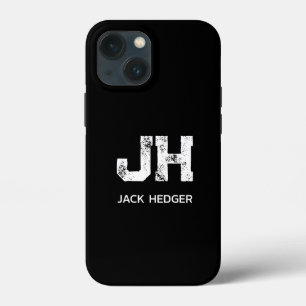 MINIMALISTISCH WEIßES ZWEI-BUCHSTABEN-MONOGRAMM NA Case-Mate iPhone HÜLLE
