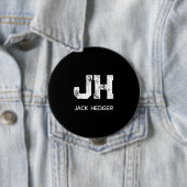 MINIMALISTISCH WEIßES ZWEIBUCHSTABIGES MONOGRAMM N BUTTON (Beispiel)