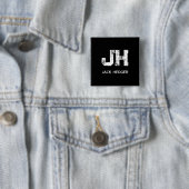 MINIMALISTISCH WEIßES ZWEIBUCHSTABIGES MONOGRAMM N BUTTON (Beispiel)