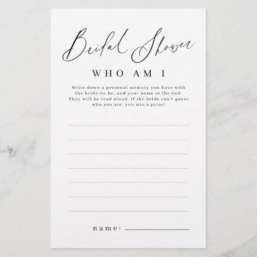 Minimalistisch, wer ich bin, Brautparty (Vorderseite)