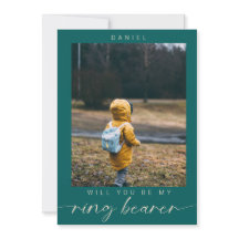 Minimalistisch Werden Sie mein Ring Bearer Foto Ch