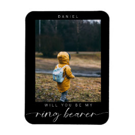 Minimalistisch Werden Sie mein Ring Bearer Foto Da Magnet