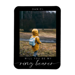 Minimalistisch Werden Sie mein Ring Bearer Foto Da Magnet