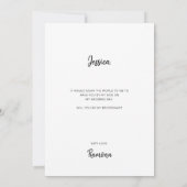 Minimalistisch werden Sie meine Bridesmaid-Karte s Einladung (Rückseite)