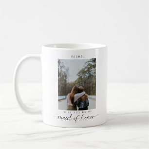 Minimalistisch Werden Sie meine Trauzeugin Foto Ch Kaffeetasse