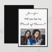 Minimalistisch Werden Sie meine Trauzeugin-Fotokar (Vorne/Hinten)
