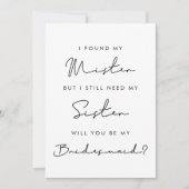 Minimalistisch Werden Sie meine Überbrückungskarte Einladung (Vorderseite)