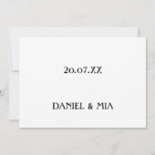 Minimalistisch werden Sie unser Page Boy Vorschlag Einladung (Rückseite)