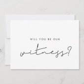 Minimalistisch Werden Sie unser Zeugenausweis sein Einladung (Vorderseite)