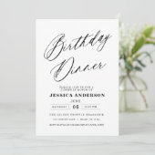 Minimalistisch White Black Elegante Einladung (Stehend Vorderseite)