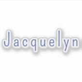 Minimalistisch White Blue Schlicht Elegante Modern Aufkleber (Vorderseite)