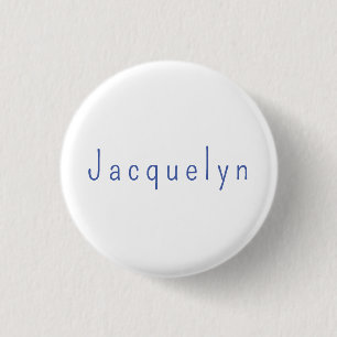 Minimalistisch White Blue Schlicht Elegante Modern Button