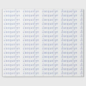 Minimalistisch White Blue Schlicht Elegante Modern Geschenkpapier (Flach)