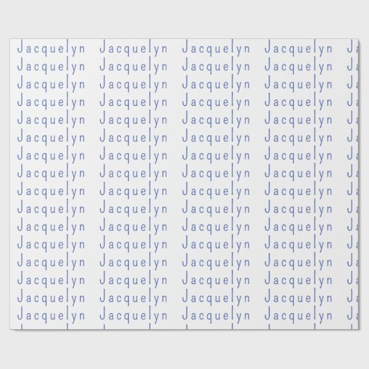 Minimalistisch White Blue Schlicht Elegante Modern Geschenkpapier (Flach)