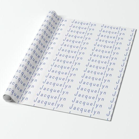 Minimalistisch White Blue Schlicht Elegante Modern Geschenkpapier (Ungerollt)