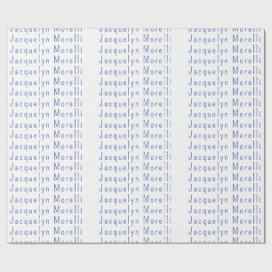 Minimalistisch White Blue Schlicht Elegante Modern Geschenkpapier
