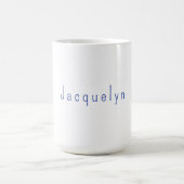 Minimalistisch White Blue Schlicht Elegante Modern Kaffeetasse (Mittel)