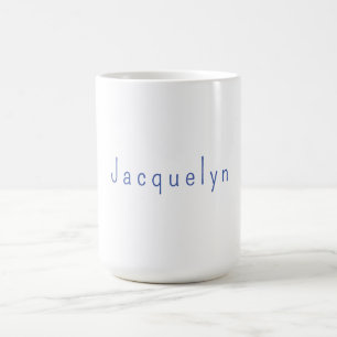 Minimalistisch White Blue Schlicht Elegante Modern Kaffeetasse