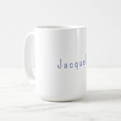 Minimalistisch White Blue Schlicht Elegante Modern Kaffeetasse (Vorderseite Links)