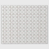 Minimalistisch White Christmas Geometric Kariert Geschenkpapier (Flach)