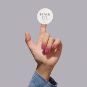 Minimalistisch White Dankeschön Rundaufkleber Runder Aufkleber