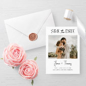 Minimalistisch-White-Save the Date-Hochzeit Einladung
