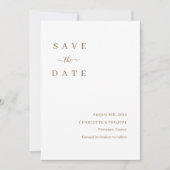Minimalistisch-White-Save the Date-Hochzeitseinlad Einladung (Vorderseite)