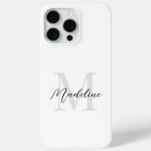 Minimalistisch-White-Script-Kalligraphie Case-Mate iPhone Hülle (Rückseite)