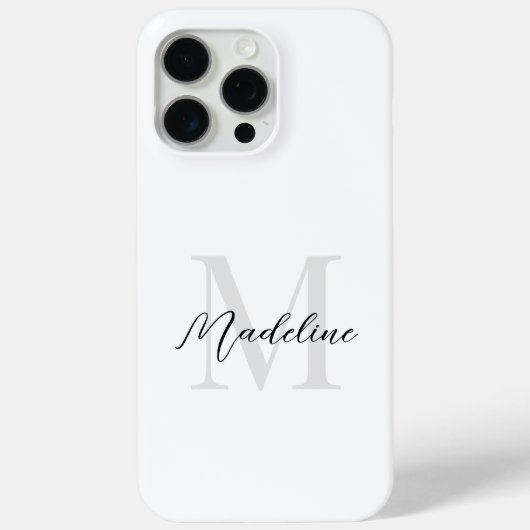 Minimalistisch-White-Script-Kalligraphie Case-Mate iPhone Hülle (Rückseite)